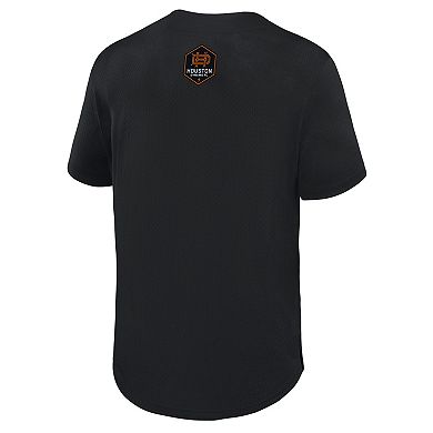 Men's Fanatics Black Houston Dynamo FC Maximum Intensity Button-Up Jersey