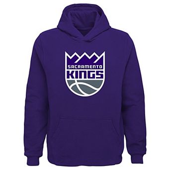 Youth Outerstuff Purple Sacramento Kings Primary Logo Pullover Hoodie