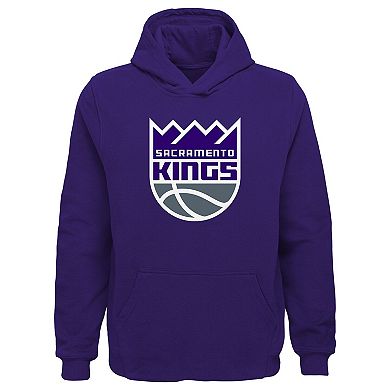 Youth Outerstuff Purple Sacramento Kings Primary Logo Pullover Hoodie