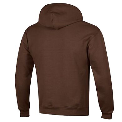 Men's Champion Brown Cleveland Browns Powerblend Arch over Logo Hoodie