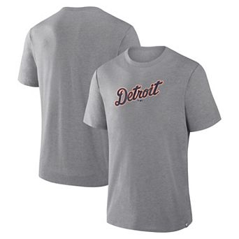Men's Fanatics Heather Gray Detroit Tigers Play Tribute Tri-Blend T-Shirt
