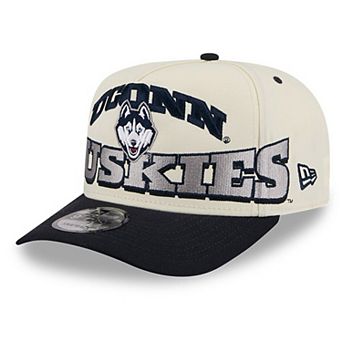 Men's New Era Cream/Navy UConn Huskies March Madness Historic Collection 9FIFTY A-Frame Snapback Hat