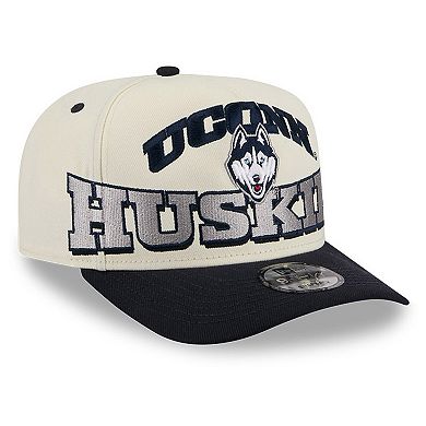 Men's New Era Cream/Navy UConn Huskies March Madness Historic Collection 9FIFTY A-Frame Snapback Hat