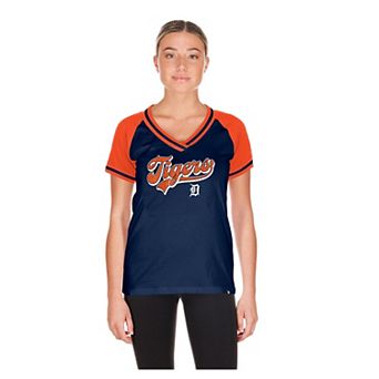 Women's New Era Navy Detroit Tigers Gameday V-Neck T-Shirt