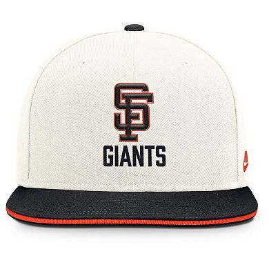 Men's Nike Cream/Black San Francisco Giants Cooperstown Pro Dri-FIT Snapback Hat