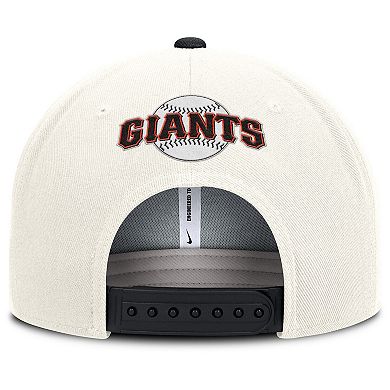 Men's Nike Cream/Black San Francisco Giants Cooperstown Pro Dri-FIT Snapback Hat