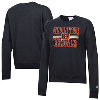 Women's Champion Black Cincinnati Bengals Powerblend Fleece Sweatshirt