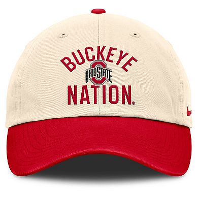 Unisex Nike Natural Ohio State Buckeyes 2026 Primetime Natural 2-Tone Club Adjustable Hat