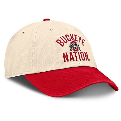 Unisex Nike Natural Ohio State Buckeyes 2026 Primetime Natural 2-Tone Club Adjustable Hat