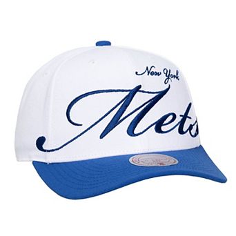 Unisex Mitchell & Ness White/Royal New York Mets XL Script Pro Crown Snapback Hat