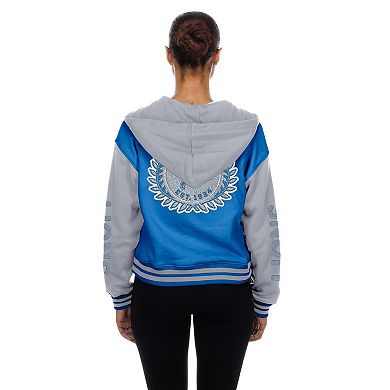 Women's New Era Blue Detroit Lions Throwback Full-Snap Hooded Jacket