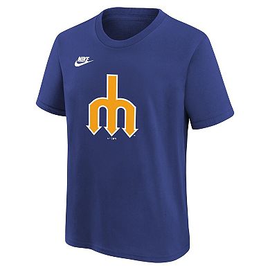 Youth Nike Royal Seattle Mariners Team Logo T-Shirt