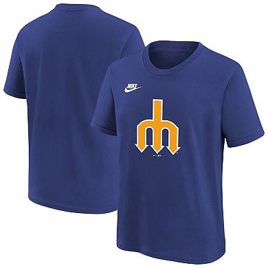 Youth Nike Royal Seattle Mariners Team Logo T-Shirt