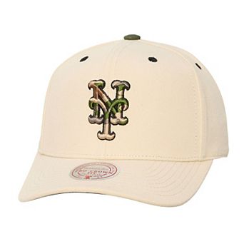 Unisex Mitchell & Ness Cream New York Mets Camo Logo Pro Crown Snapback Hat