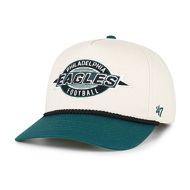 Men's '47 Natural Philadelphia Eagles Frame Out Two Tone Hitch Adjustable Hat