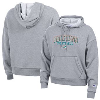 Women's Champion Gray Miami Dolphins Triumph Tri-Blend Hoodie