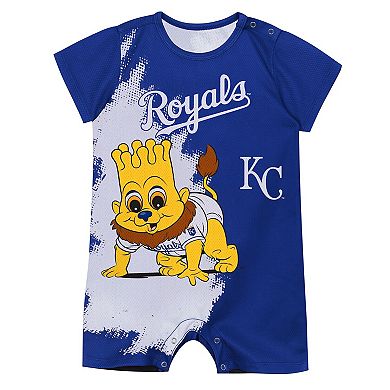 Newborn Outerstuff Blue Kansas City Royals Baby Mascot Bodysuit