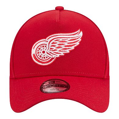 Youth New Era Red Detroit Red Wings 9FORTY A-Frame Adjustable Hat