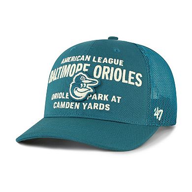 Men's '47 Teal Baltimore Orioles Contemporary Hitch Adjustable Trucker Hat