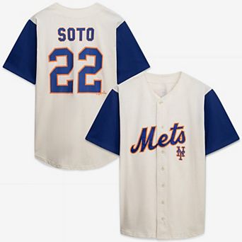 Men's Profile Cream/Royal New York Mets Big & Tall Two-Color Fashion Jersey