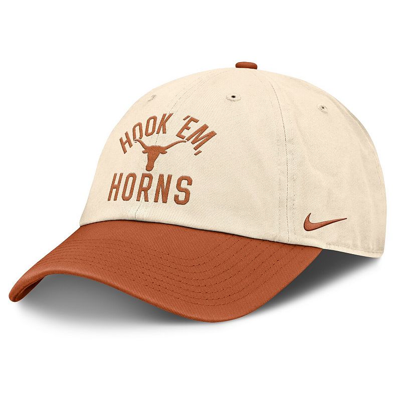 Unisex Nike Natural Texas Longhorns 2026 Primetime Natural 2-Tone Club Adjustable Hat, Beige