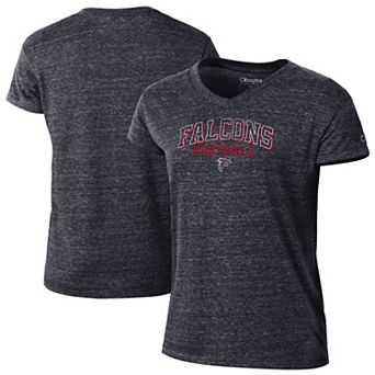 Women's Champion Black Atlanta Falcons Triumph Tri-Blend V-Neck T-Shirt