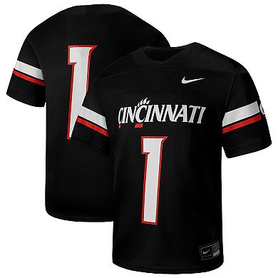 Youth Nike #1 Black Cincinnati Bearcats Football Game Jersey