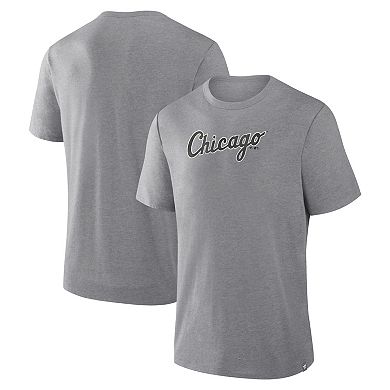 Men's Fanatics Heather Gray Chicago White Sox Play Tribute Tri-Blend T-Shirt