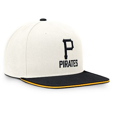 Men's Nike Cream/Black Pittsburgh Pirates Cooperstown Pro Dri-FIT Snapback Hat