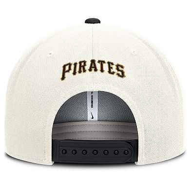 Men's Nike Cream/Black Pittsburgh Pirates Cooperstown Pro Dri-FIT Snapback Hat