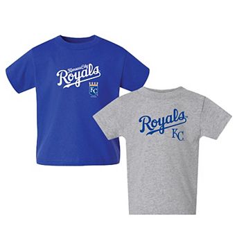 Toddler Royal/Gray Kansas City Royals Logo 2-Pack T-Shirt Set