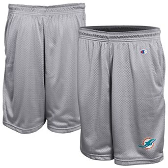 Men's Champion Gray Miami Dolphins Classic Mesh Shorts