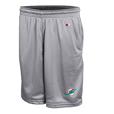 Men's Champion Gray Miami Dolphins Classic Mesh Shorts