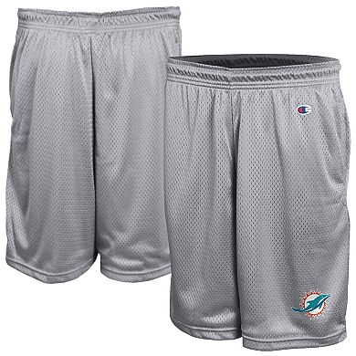 Men's Champion Gray Miami Dolphins Classic Mesh Shorts