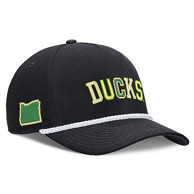 Unisex Nike Black Oregon Ducks 2026 Basketball Refresh 5-Panel Rope Rise Hat