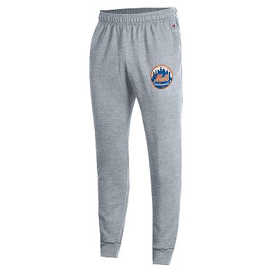 Men's Champion Heather Gray New York Mets Powerblend Joggers