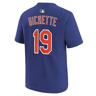 Youth Nike Bo Bichette Royal New York Mets Name & Number T-Shirt