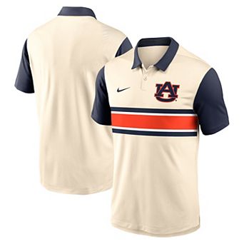 Men's Nike Natural/Navy Auburn Tigers Vapor Primary Logo Dri-FIT Polo