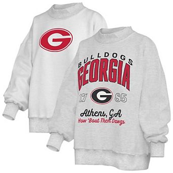 Women's Pressbox Heather Gray Georgia Bulldogs Reversible Sweatshirt