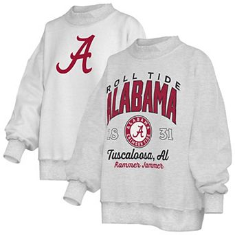 Women's Pressbox Gray Alabama Crimson Tide Reversible Sweatshirt