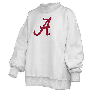 Women's Pressbox Heather Gray Alabama Crimson Tide Reversible Sweatshirt