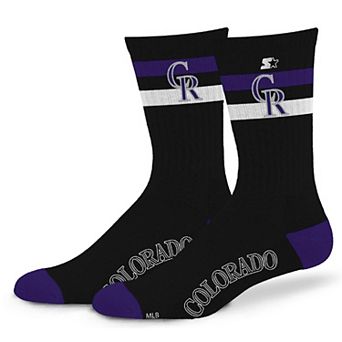 Unisex Starter Colorado Rockies Team Color Two-Stripe Crew Socks