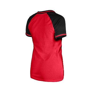 Women's New Era Red Cincinnati Reds Gameday V-Neck T-Shirt