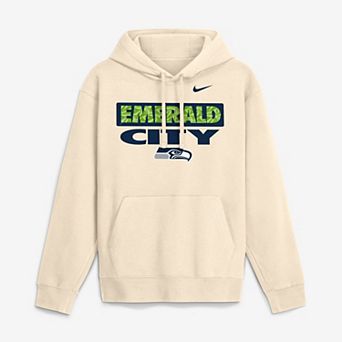 Men's Nike Natural Seattle Seahawks Emerald City Club Fleece Hoodie