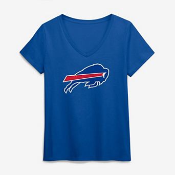 Women's Logo Athletic Royal Buffalo Bills Primary Logo V-Neck T-Shirt
