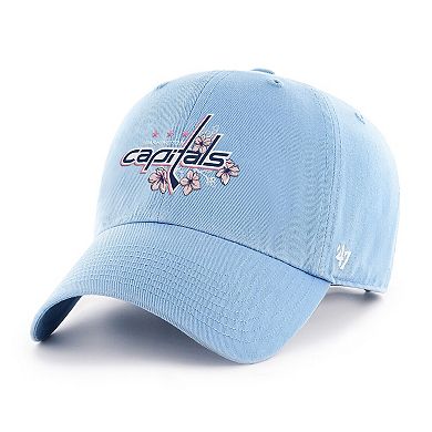 Men's '47 Light Blue Washington Capitals Cherry Blossom Alternate Clean Up Adjustable Hat