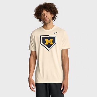 Men's Nike Natural Michigan Wolverines Primetime Baseball Icon Legend Dri-FIT T-Shirt