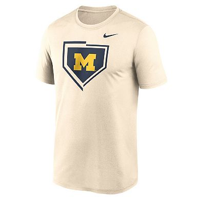 Men's Nike Natural Michigan Wolverines Primetime Baseball Icon Legend Dri-FIT T-Shirt