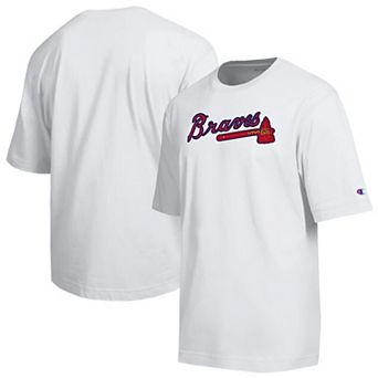 Men's Champion White Atlanta Braves All Star Arched Chenille Wordmark T-Shirt