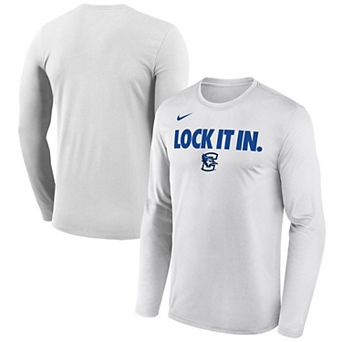 Men's Nike White Creighton Bluejays 2026 On-Court Bench Long Sleeve T-Shirt